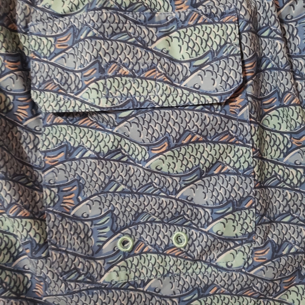 Vineyard vines fish print swim short mens size L - Picture 5 of 12